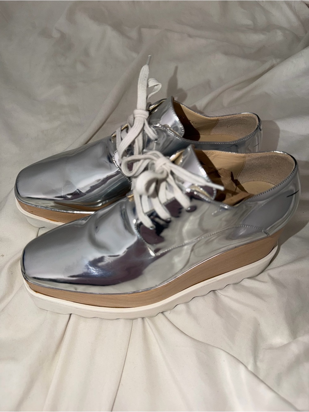 Stella McCartney Nude Beige Leather Ballet Flat